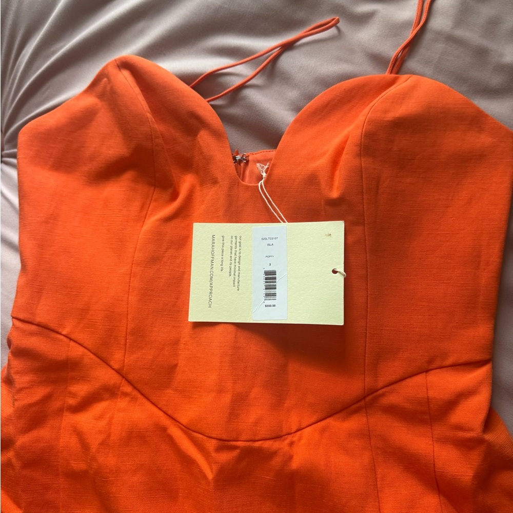 Mara Hoffman Orange Halter Sheath Dress - Picture 5 of 6